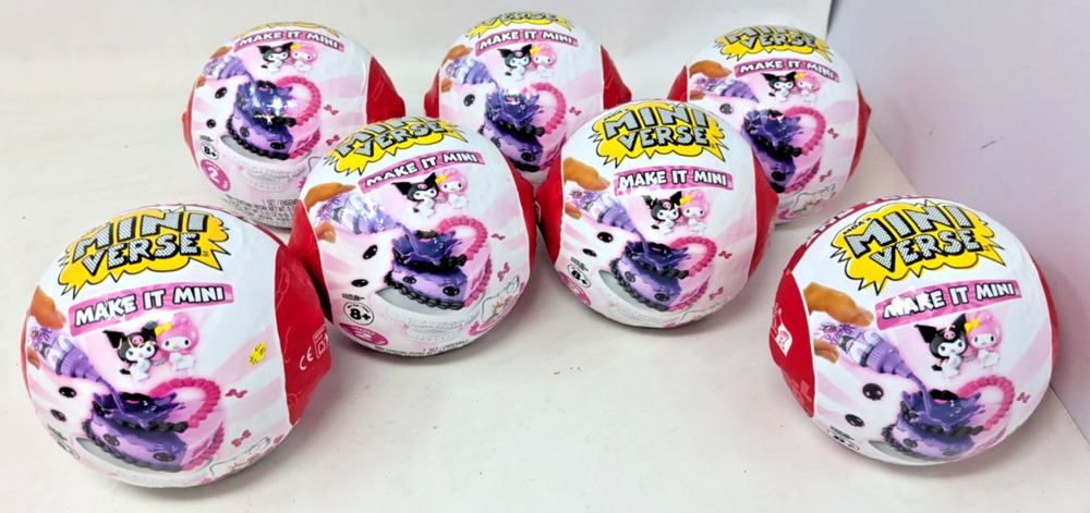 Lot of 7 MGA's Mini Verse Make It Mini Hello Kitty and Friends Series 2 New